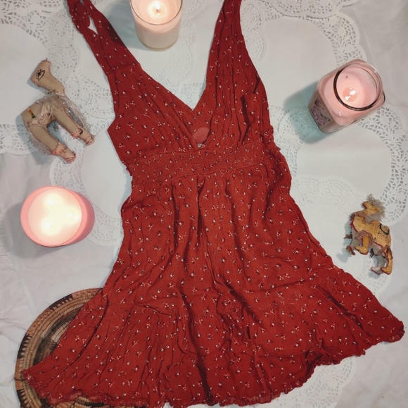 Burnt Orange Boho Dress - Picture 2 of 3